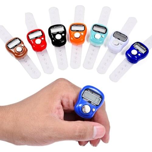 1PCs Portable Mini Counter Stitch Marker Row Finger Precision Practicality LCD Electronic Digital Counter Knitting Sewing Tools