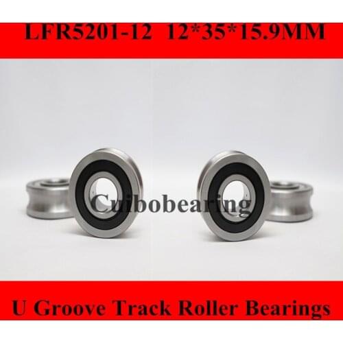 10PCS LFR5201-12 Groove Track Roller Bearings LFR5201 size:12*35*15.9 (Rubber Seal)