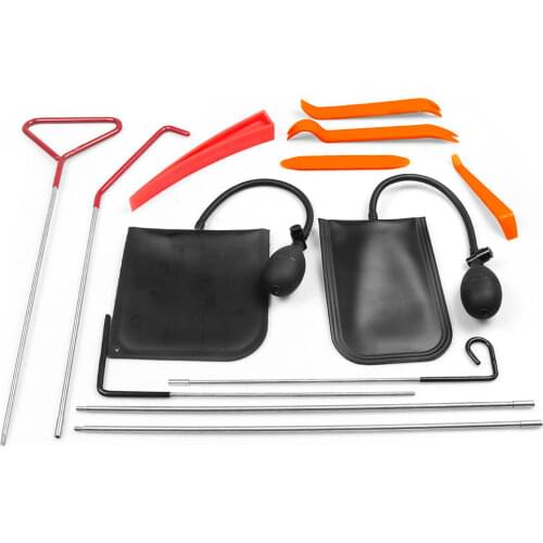 13xUniversal Car Door Open Tool Key Lock Out Emergency Tools Kit Unlock Air Pump BX102138