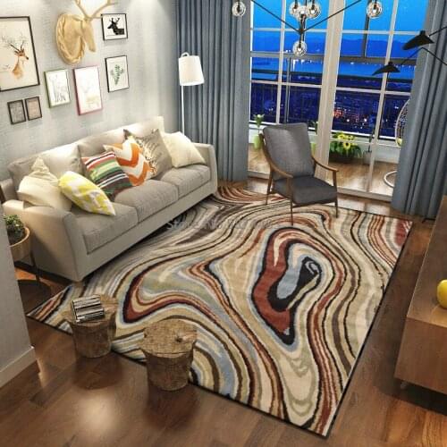200*300cm Retro Atmosphere American Abstract Curve Bedroom Door Living Room Bathroom Floor Mat Carpet Customization
