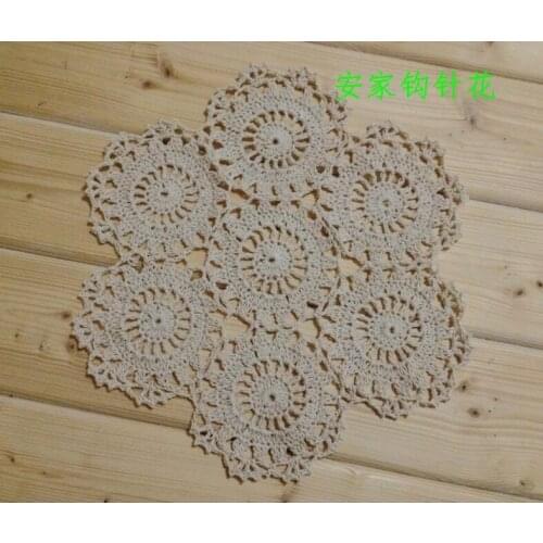 2015 new arrival fashion 6 pic/lot cotton crochet lace doilies with flowers as wedding decor innovative item for home decor mats