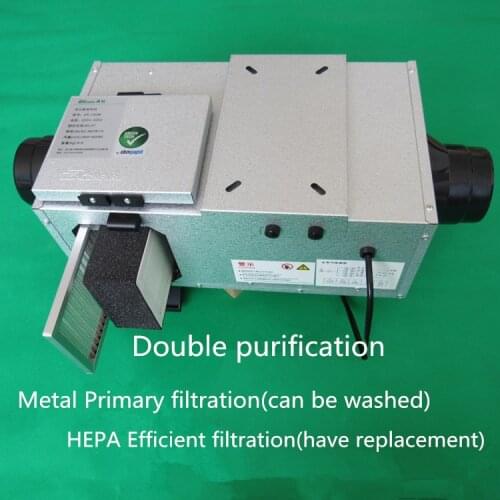 4" inline duct fan with Hepa filter fresh air system fan HVAC air conditioning fan 100mm 220V ZR-100F