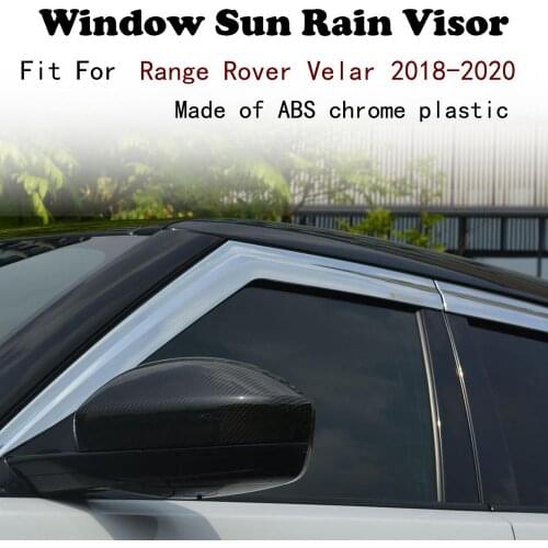 ABS Chrome plastic Window Visor Vent Shades Sun Rain Guard car accessories For Range Rover Velar 2018-2020