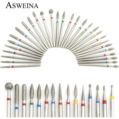 7PCS Diamond Cutters for Manicure Set Silicon Ceramic Stone Nail Drill Bits Set Milling Cutters for Pedicure Manicure Machine