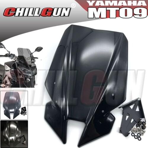 Motorcycle Windshield WindScreen Deflector Visor Viser For Yamaha MT09 2017 2018 2019 MT-09 17 FZ-09 FZ09 2017-2020 MT 09 '17-20