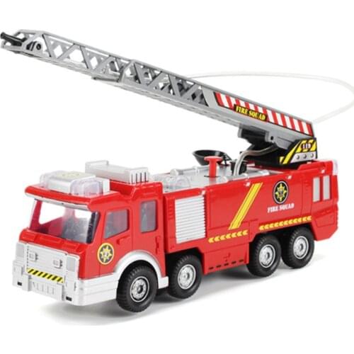 ChildrenS Simulation Firefighter Toy Jupiter Fire Truck Electric Universal Toy Car Light Fire Truck Can Spray Water