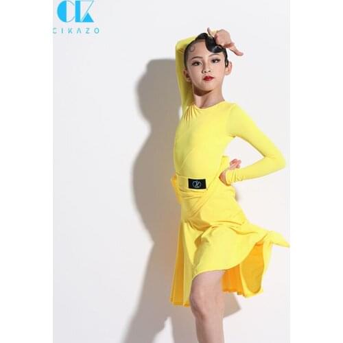 Kids Latin Competition Wear New Professional Dance Clothing Children Ballroom Sumba Winter Rumba Girls Latin Dance Dress G3513