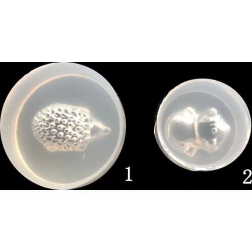 DIY Mirror Hedgehog Puppy Crystal Drop Gel Pendant Handset Shell Decorative Clay Soft Ceramic Silica Gel Mould