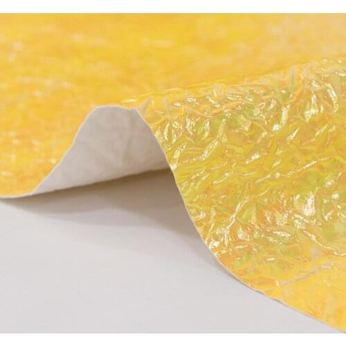 Fancy Wrinkled skin laser synthetic PU leather materials