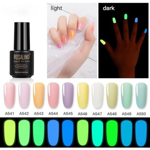 7ml Nail Gel Polish Fluorescent Luminous Neon Gel Polish UV LED Gel Varnish Soak Off Nail Art Long Lasting Glow In Dark