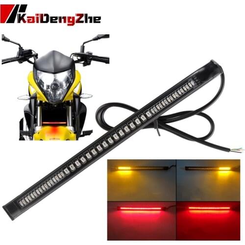 48 LED Motorcycle Soft Rubber Light Bar Tail Light Brake Light Signal Light Turn Signal Waterproof Motorcycle Decoration