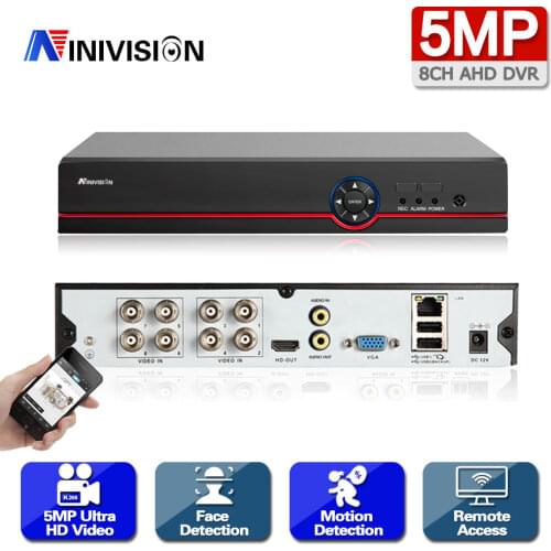 HD 8 Channel DVR Video Recorder H.265+ 5MP 4MP 1080P 8CH 5 in 1 Hybrid DVR With 3G Wifi function for CCTV XVi TVi CVI IP Camera