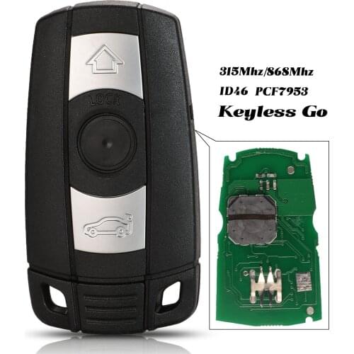 Jingyuqin Keyless Go Smart Car Key 315/868 Mhz For BMW 1/3/5/7 Series CAS3 X5 X6 Z4 Car Keyless Control Transmitter With Chip