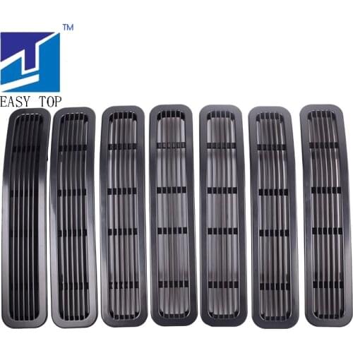 Black Clip in Front Grill Mesh Grille Insert Kit for 1996-2007 Jeep TJ Wrangler Accessories