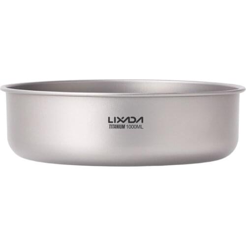 Lixada Titanium Bowls Fruit Vegetable Dinner Bowl Plate Food Container Camping Bowls for Home Outdoor Camping Hiking Picnic