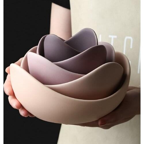 Ceramic Lotus Storage Tray Modern Art Ceramic Snack Tray Ornament Home Decoration Accessories Room Decor
