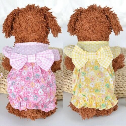 Fashion Flower Bow For Teacup Summer Dog Cat Dress Clothing For Dogs Pet Cats Dog Clothing