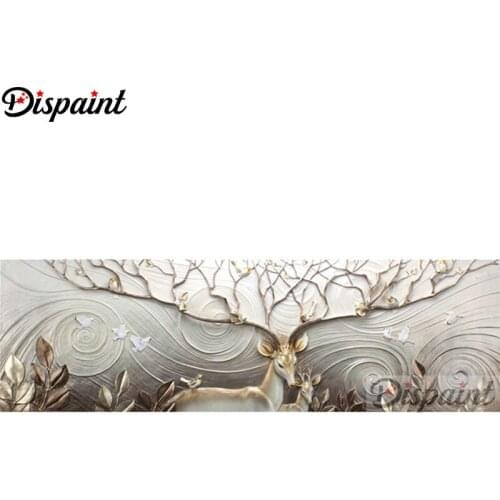 Dispaint Full Square/Round Drill 5D DIY Diamond Painting "Animal elk bird" Embroidery Cross Stitch 3D Home Decor A27053