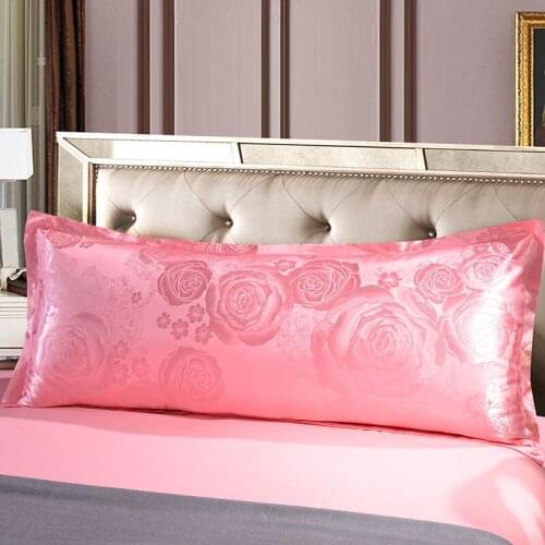 European Luxury Jacquard Pillow Including Pillowcase King Queen Double Size Long Pillow Case 180x48cm Fluffy Pillow