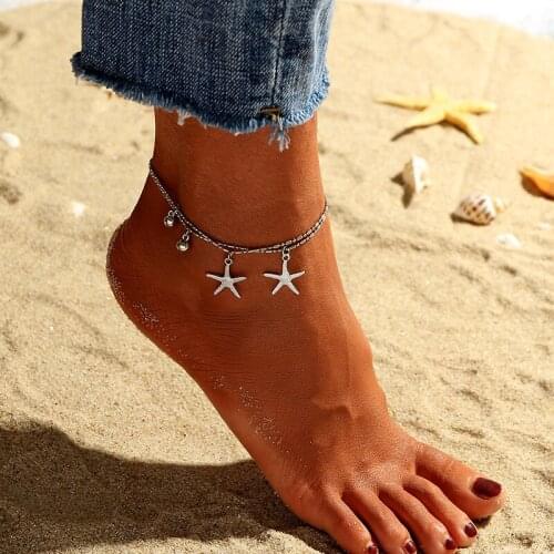 New Summer Fashion Simple Starfish Anklet Women
