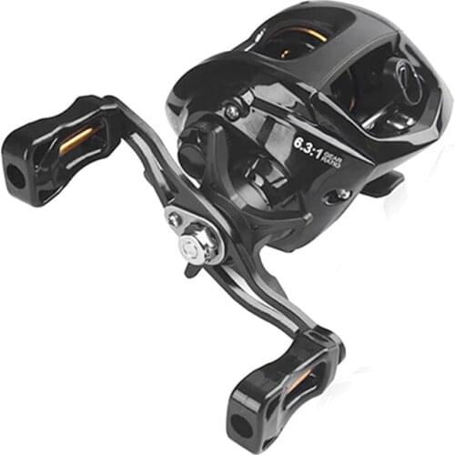 New Fishing Baitcasting Reel 6.3:1 Gear Ratio Max Drag 10KG Metal Spool Casting Fishing Reel Magnetic Brake System Fishing Coil