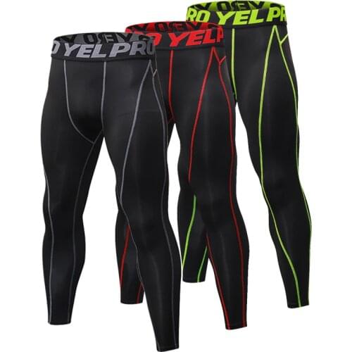 New Men Slim Compression Running Leggings Sport Tights Mens Quick Dry Gym Fitness Training Leggings Men Sport Tights Pants