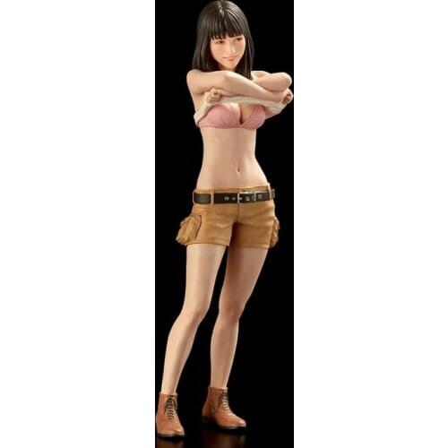 New Unassembled 1/20 82mm modern girl stand summer Resin Figure Unpainted Model Kit