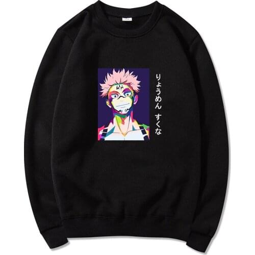 New Anime Jujutsu Kaisen Ryomen Sukuna Cartoon Print Hoodies Men Women Harajuku Sweatshirt Dropship Pullover Tracksuit Sudadera
