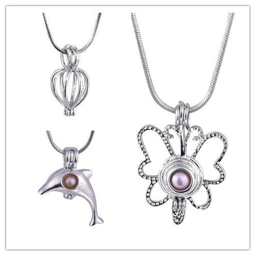 New Wonderful Dream Catcher Pearl Cage Pendants Bulk 5pcs Love Pearl Pendants DIY Pearl Locket Wholesale 2018-EP161