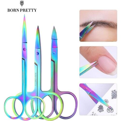 BORN PRETTY Nail Cuticle Scissor Stainless Steel Manicuring Staight Nail Edge Cutter Nipper Clipper Dead Skin Remover Nail Tool