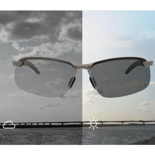 Polarized Eyewear Men Sun Glasses Anti-UV400 Sunglasses TAC Material Eyeglasses Colour Changeable Auto Fade in Soft Light M3043