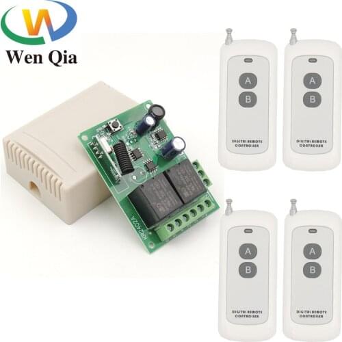 Rf remote control arduino Electric curtains controller 433MHz Strong Signal Switch DC 24V 2CH rf Relay Receiver and Transmitter