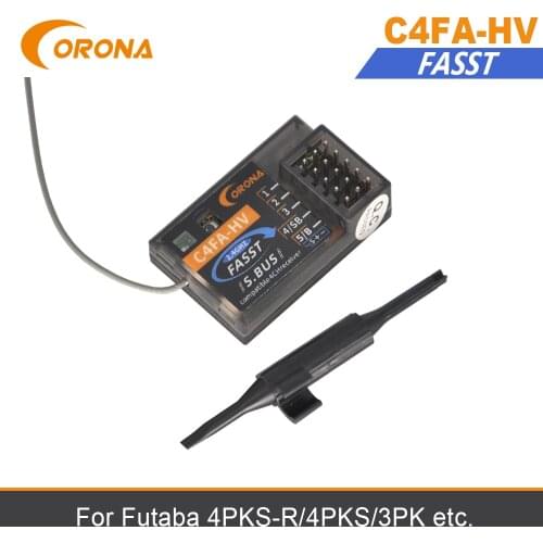 CORONA C4FA-HV 2.4GHz SBUS Receiver Compatible FUTABA FASST 3PK 4PKS TM7/8/10/14 8FG 10CG 12FG T14SG RC Car Boat Receiver