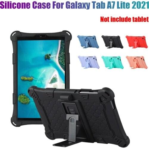 HOT-Silicone Case for Samsung Tab A7 Lite 2021 8.7 Inch T220 T225 Tablet Case Tablet Stand with Pen for Office