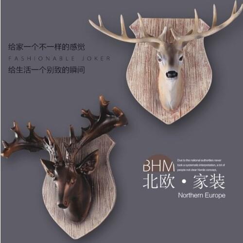 The Nordic animal mural wall decoration background wall hanging pendant ornaments deer resin