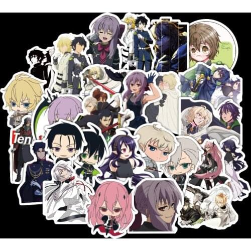 50 Pcs/pack Kawaii Anime Seraph of The End Graffiti Stickers for Skateboard Guitar Laptop Luggage Bicycle Decal Sticker Toys