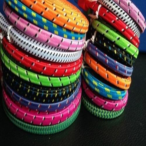 400pcs/lot 3M Flat Noodle Fabric Nylon Braided Woven USB Charge Cable for iPhone 7 6 6s Plus 5 5S X XS