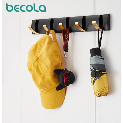 Door Hanger Clothes Hook Towel Holder Wall mounted Racks For Towels Golden Bathroom Accessories Black Bag Hangers Small Hooks