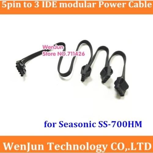 High Quality 5pin Male to 3*IDE Modular Power Supply Cable for Seasonic SS-700HM PSU