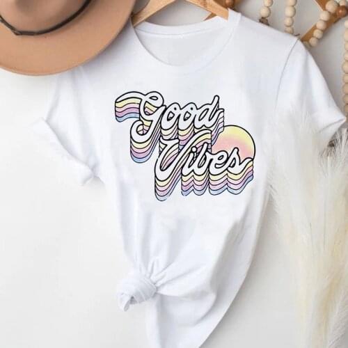 New Womens T-shirt Cartoon Women Casual T-shirt White Short Sleeve Tees Ladies Round Neck Top Loose Tshirt Hot Sale