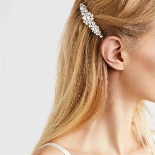 New Hot Women Korean Pearl Hair Clip Barrette Stick Elegant Lady Hairpin Beauty Hair Styling Accessories Free shipping