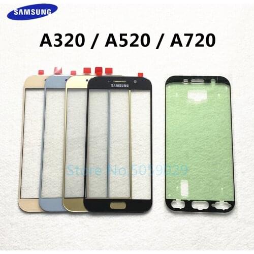 For Samsung Galaxy A3 A5 A7 2017 A320 A520 A720 LCD Display Outer Touch Panel Screen Glass Replacement Front Glass Lens