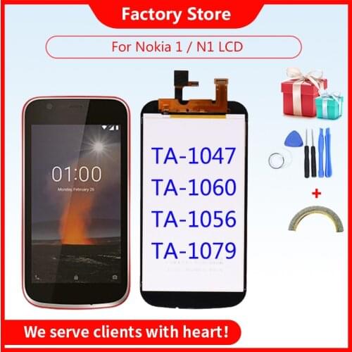AAA Quality LCD For Nokia 1 N1 TA-1047 Display Touch Screen Digitizer Assembly For Nokia1 TA-1060 TA-1056 TA-1079 Replacement