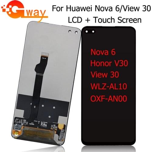 6.57" LCD Screen For Huawei Honor V30 LCD Display Touch Screen Digitizer View 30 LCD Replacement Screen For Nova 6 LCD + Tools