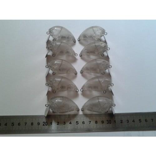 10pcs Unpainted Crankbait Fishing Lure Body 2 3/4 Inch 1/3 OZ Blank lures JS#181