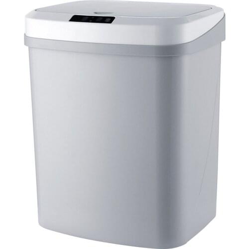 15L Smart Trash Can Automatic Infrared Sensor Dustbin Electric Waste Garbage Bin for Kitchen Home Living Room Bathroom with Lid