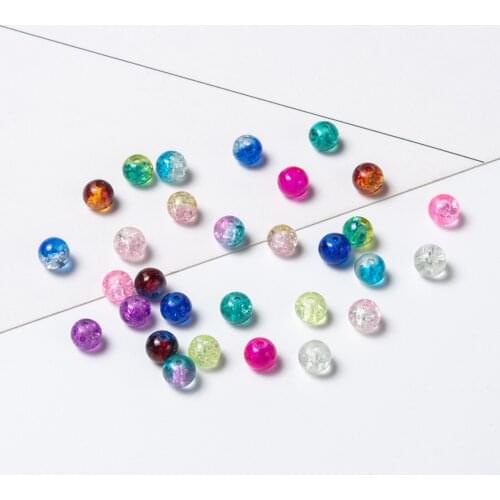 18-Color Multi-Specification Popcorn Glass Beads DIY Beaded Bracelet Ornament Accessories charm bracelet beads glass beads