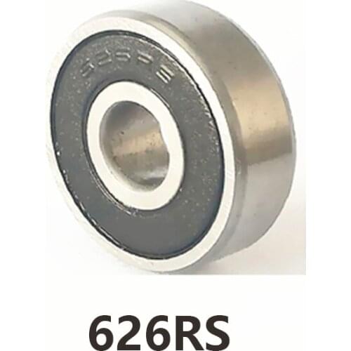 2pcs/lot 626RS Deep Groove Ball Miniature Mini Bearings 626RS 626-RS 6*19*6mm 6*19*6 mm 52100 Chrome Steel Ball bearing