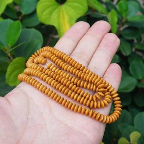 3.5X6mm *216* Natural Olivary Seed Beads Spacers Loose Mala Beads Abacus Shape Beads Jewelry Findings DIY Accessories 216pcs