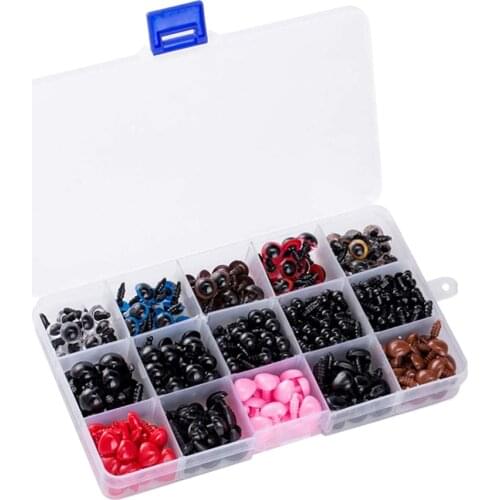 560pcs Plastic Safety Eyes And Noses for Puppet Animal DIY Tools Accessories